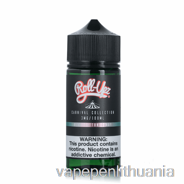 Karnavalas - Mėlyna Cukraus Vata Su Sultimis Roll-upz - 100ml 3mg Vape Skystis